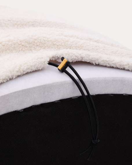 Пуф Kaeli Ø43х44 см со съемным чехлом из букле цвета экрю