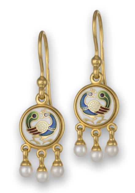 Серьги "ПАВЛИН"