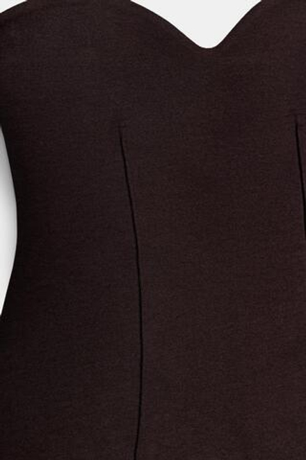 ZARA ТОП БАНДО С ВЫРЕЗОМ СЕРДЕЧКОМ, КОРИЧНЕВЫЙ