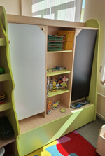 Стеллаж дидактический с креплением для ковров Адела серия Скандик