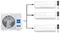 Мульти сплит-система на 3 комнаты 25+25+50 м2 Haier 2х AS09NS6ERA-W+AS18NS6ERA-W/4U85S2SR5FA Lightera Super Match