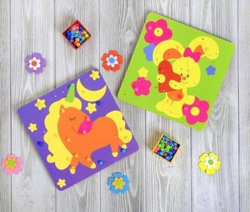 Весёлая мозаика "Девочки", 180 деталей