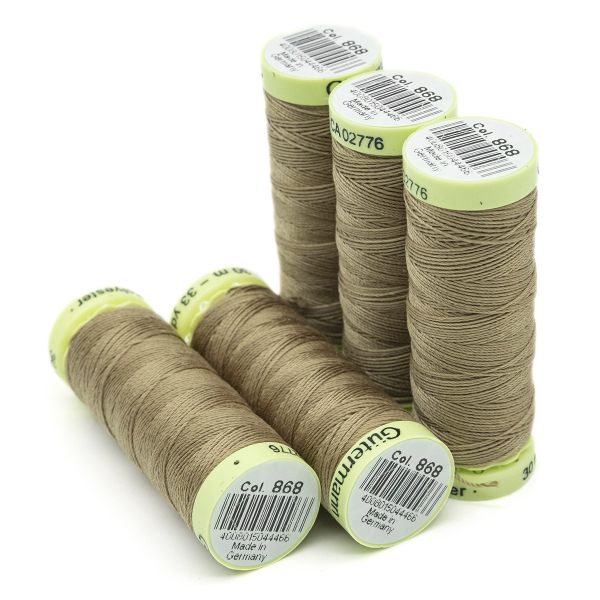 Нитки отделочные Gutermann Top Stitch 30 (30 метров), 5 кат. | 868 неотбеленный шелк