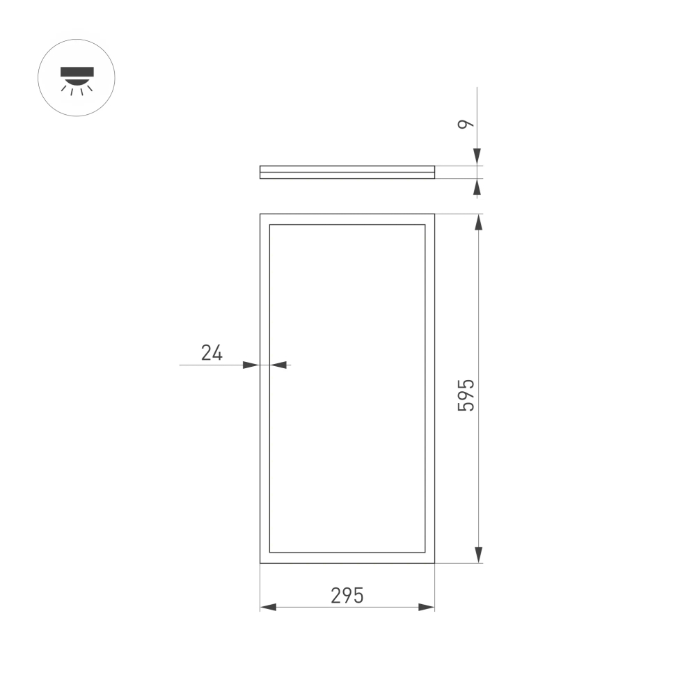 Светильник DL-INTENSO-S300x600-28W Day4000 (WH, 120 deg, CRI90, 230V) (Arlight, IP40 Металл, 5 лет) 043553