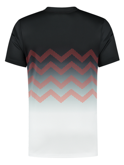 Мужская теннисная футболка K-Swiss Tac Hypercourt Print Crew 2 - jet black/white