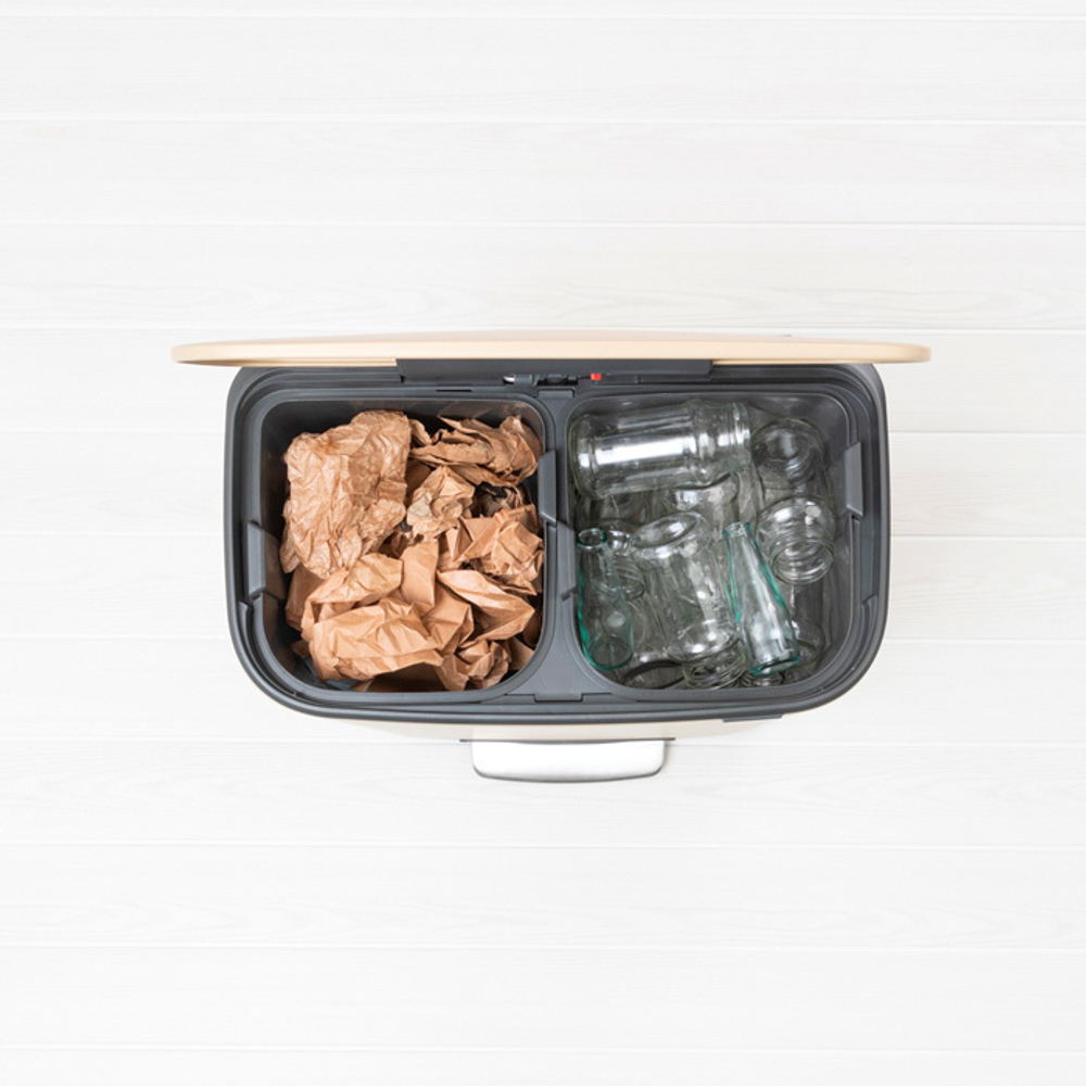 Мусорный бак Bo Pedal Bin 2x30л Brabantia Минерально-золотой