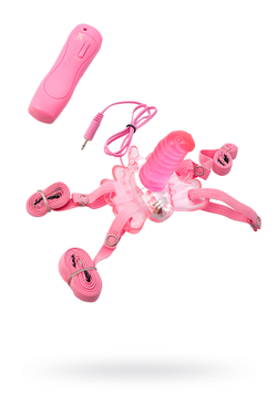 Вибробабочка TOYFA, PVC, розовый, 6,5 см