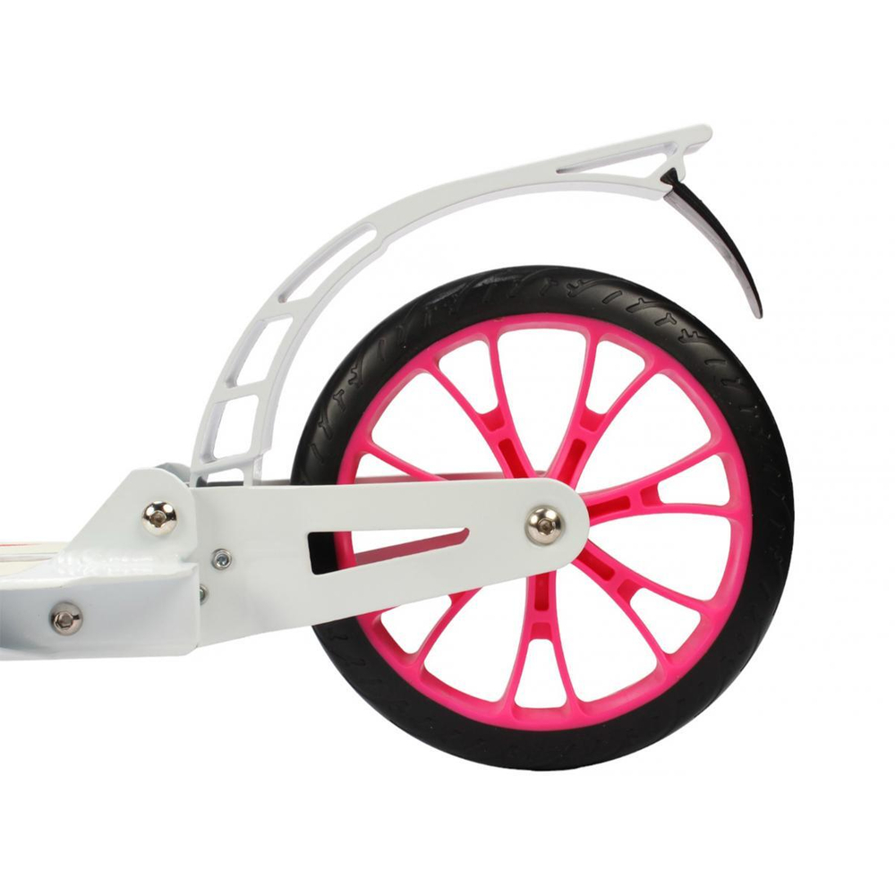 Самокат 2х-колес алюминий с аммортизатором, звонок на руле, ремень для переноски, р-р колесаPU 200мм, 1 шт.