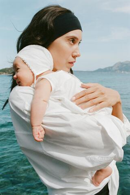 ZARA ЧЕПЧИК ИЗ ЛЬНА И ХЛОПКА С КРУЖЕВОМ, БЕЛЫЙ