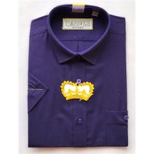 Темно-фиолетовая рубашка с коротким рукавом TSAREVICH