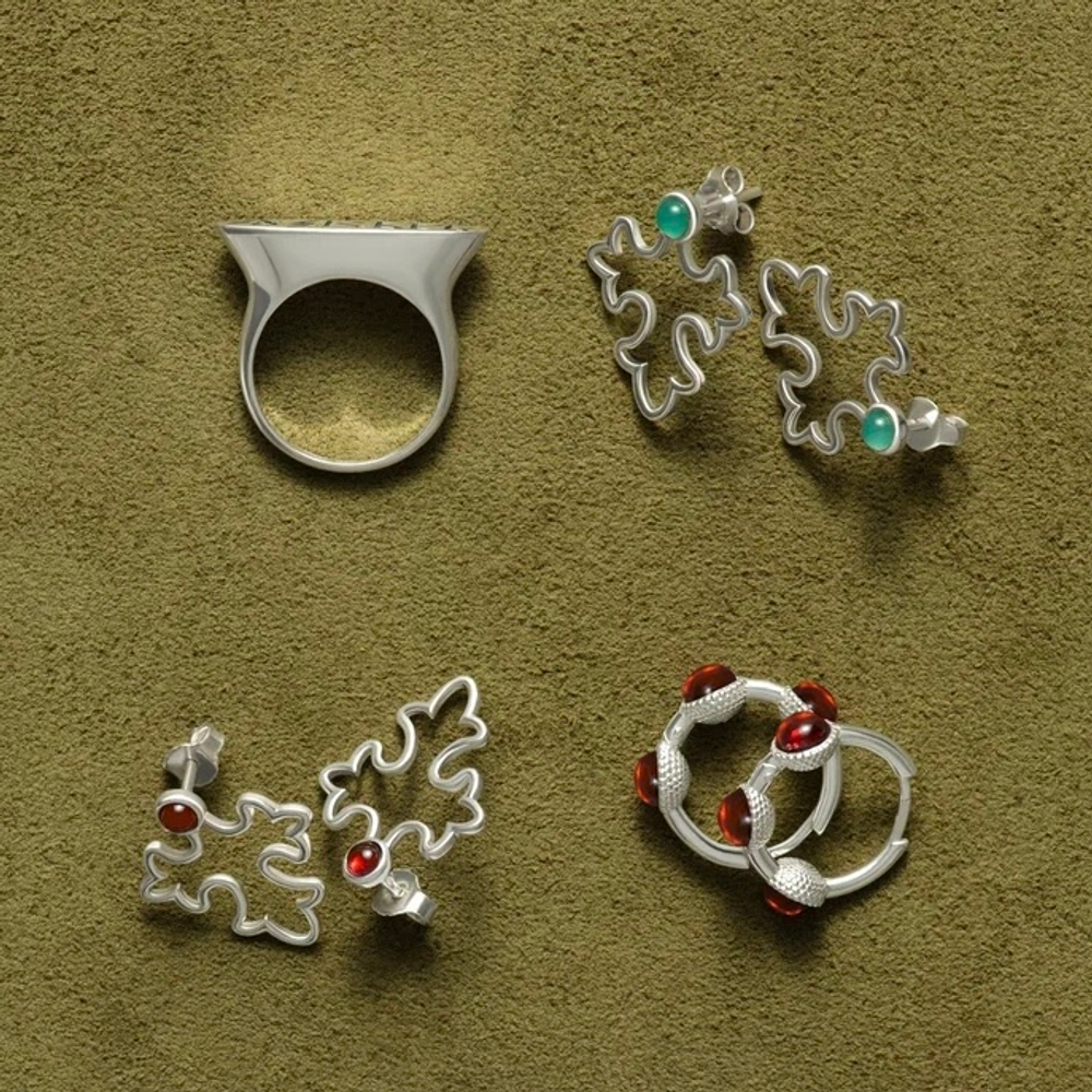 Серьги УЗОР с хризопразами