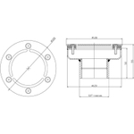 Форсунка донная Ø 120 (плитка) G2" (наружн.) нерж. ст. AISI-304
