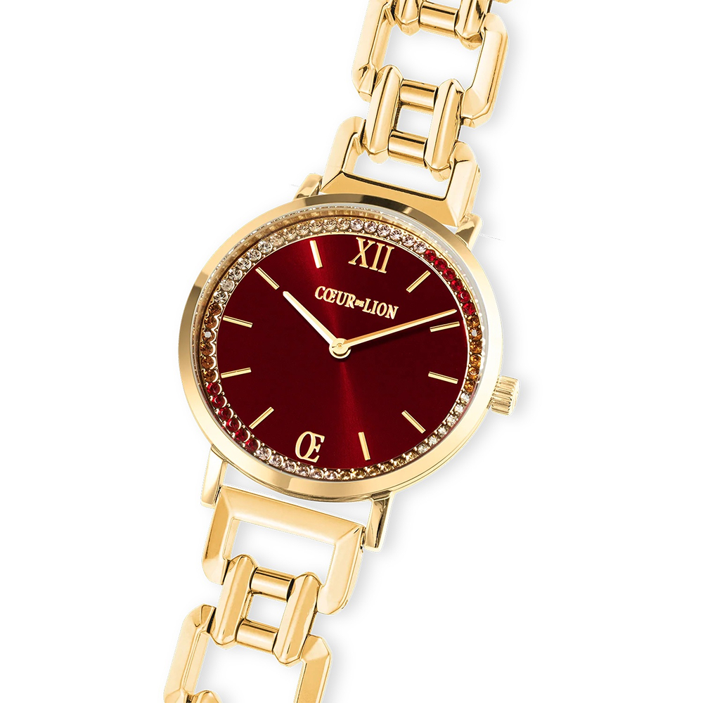 Комплект Coeur de Lion Gold-Red часы и браслет 7652/53-1603