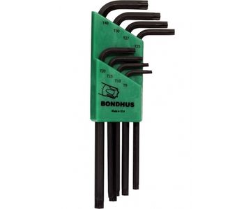 Набор из 8 ключей TORX с отверстием BONDHUS TR9-TR40 32434