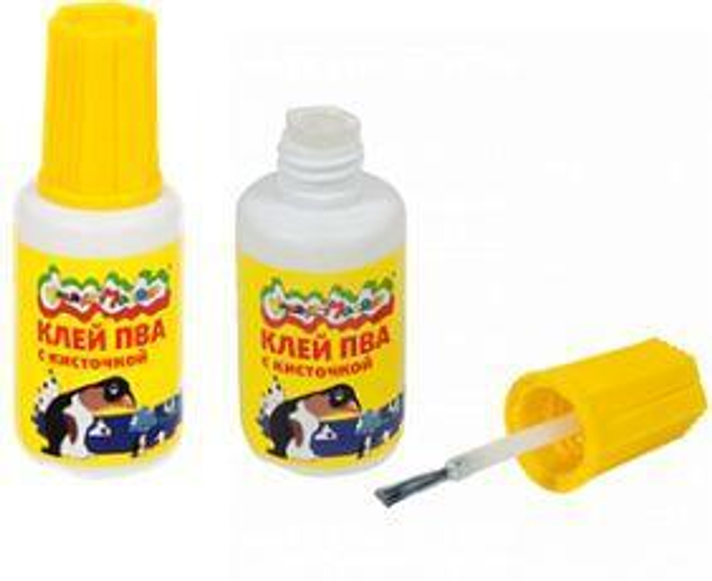 Клей ПВА 20гр. с кисточкой (Каляка-Маляка)