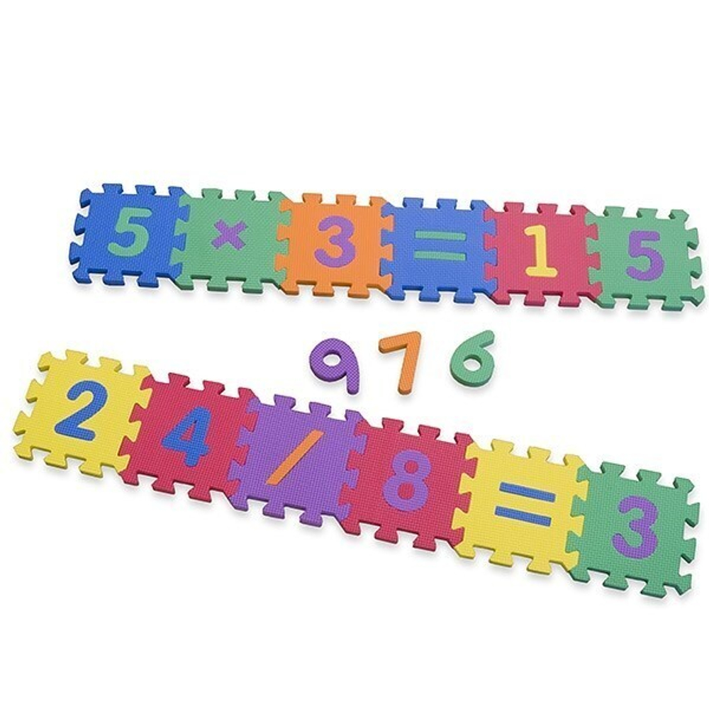 Коврик-пазл Funkids 6 с цифрами Цифры-4-10, 20 плит, 15х15х1 см толщина 15 мм