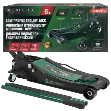Домкрат подкатной гидравлический 5т (h min 96мм, h max 595мм),вес 49,50 RockFORCE RF-T815011L