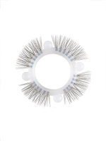 Эластичное кольцо с «ресничками» и 4 шариками (Цвет: белый с черным)