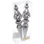 Ёлочные игрушки «Сказочная сосулька» 17,8 см, Серебро (набор 2 шт)