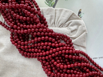 "Жемчуг круглый" 6мм, "Майорка. Имитация" (винный цвет)