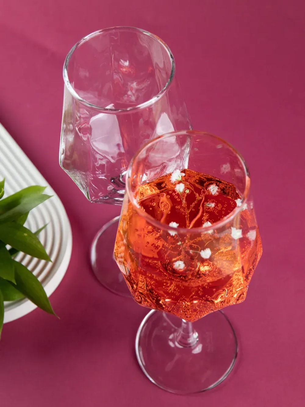 Бокалы для вина 2 шт с золотой каймой 430 мл