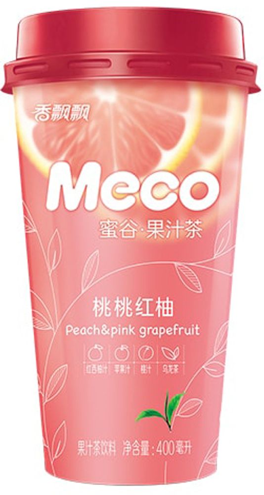 Чай Холодный Улун со вкусом Персика и Грейпфрута Meco 0.4 - пэт