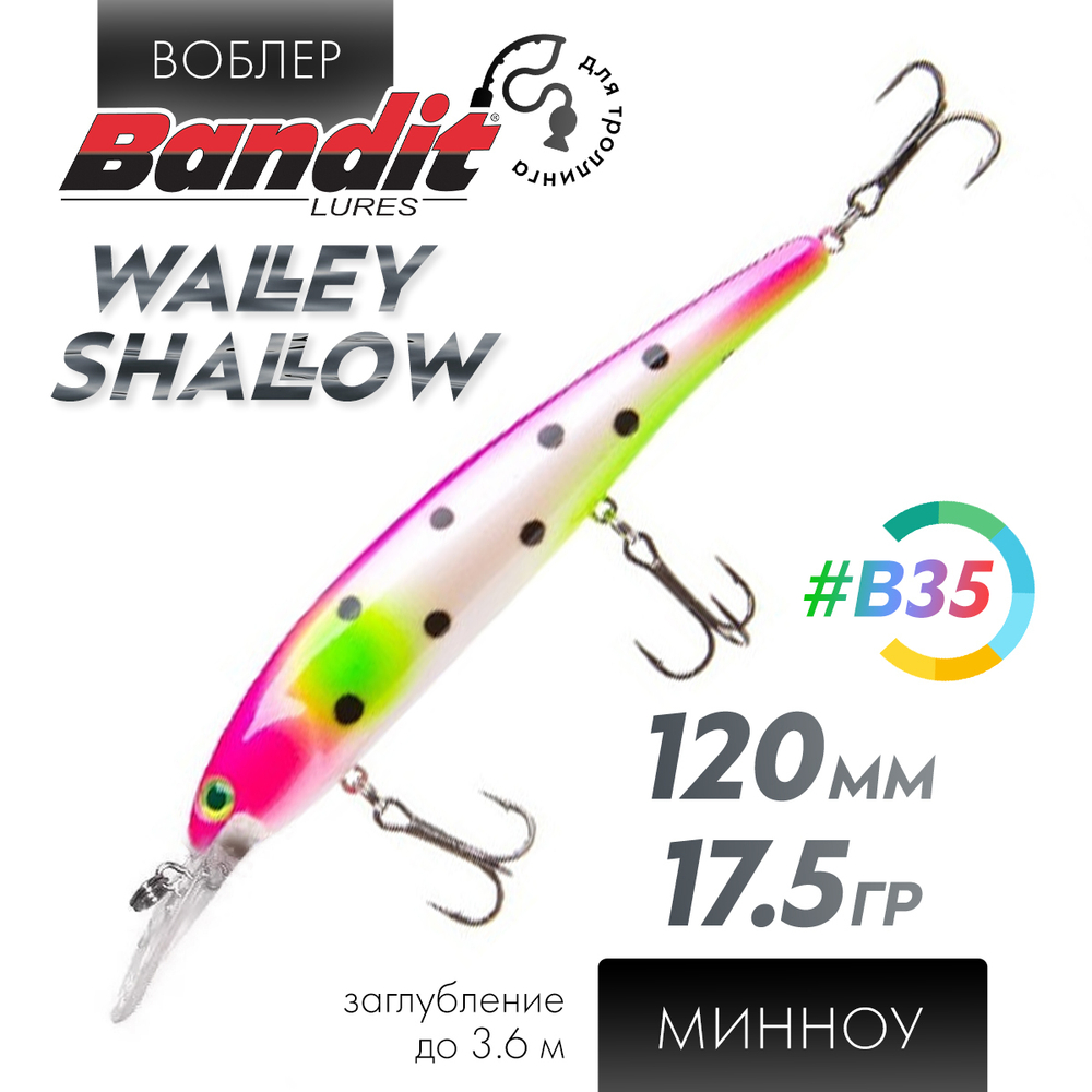 Воблер Bandit Walleye Shallow (120мм, 17.5гр)