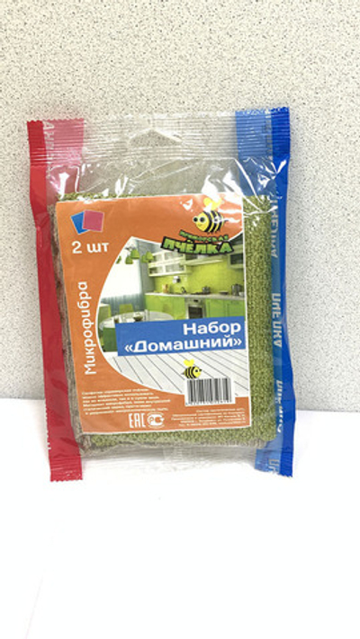 Н-р салфеток Домашний 2шт. 30х25см (микрофибра) ПЧЁЛКА