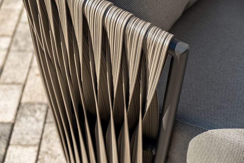 "Флоренция" лаунж-зона из искусственного ротанга, цвет графит