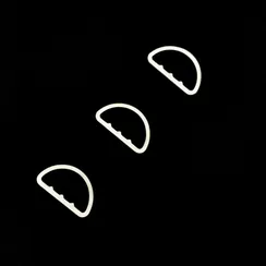 Полукольцо для бретели белое 25 мм (цв. 001), Arta-F