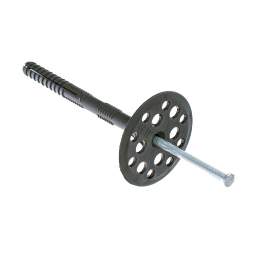 ДЮБЕЛЬ СТРОЙБАТ Д/УТЕПЛИТЕЛЯ С МЕТАЛЛ.ГВОЗДЕМ 10Х140ММ 50ШТ