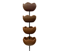 Садовый цветник Гейзер-4 с вазонами 500, терракотовый, высота 1850