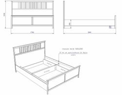 Кровать "Фрея" 1600 с основанием, МФ SbkHome