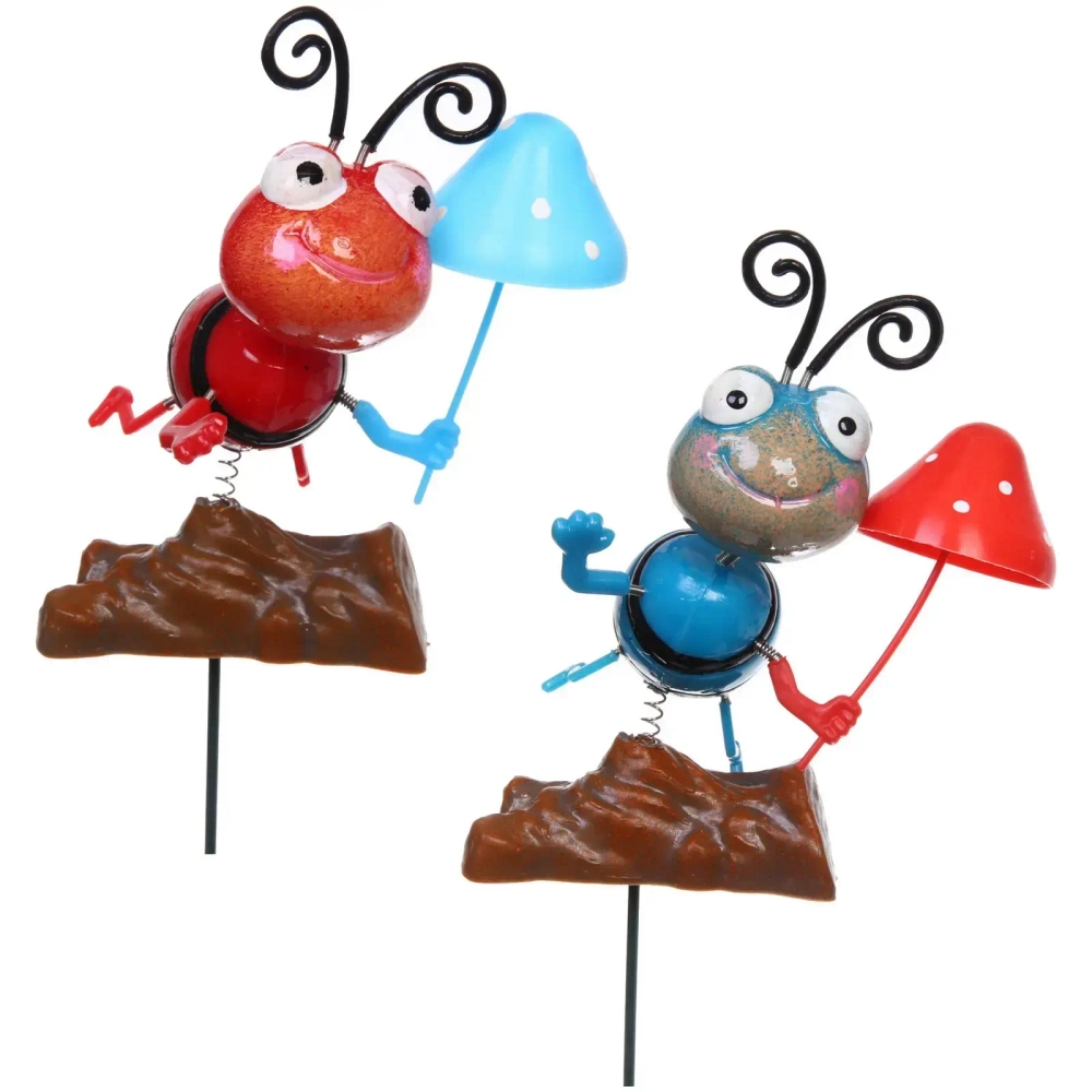 Фигура на спице «Пчёлка с грибочком» 60 см (фигура 14*8 см), микс