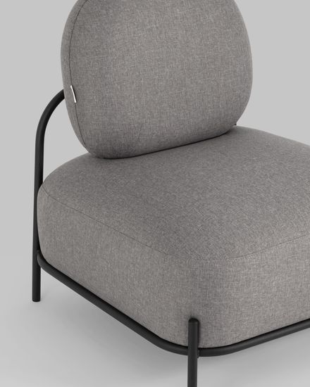 Кресло Стоун рогожка серый