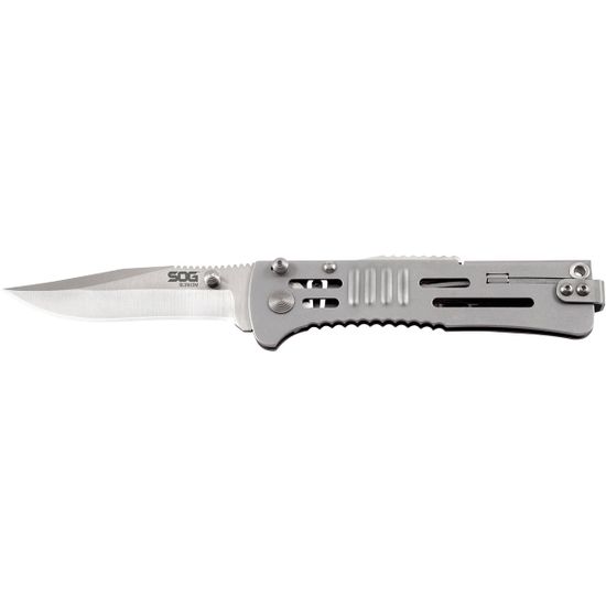 Складной нож SOG, SJ-31 SlimJim c клинком из стали AUS-8, рукоять Stainless Steel 420J2