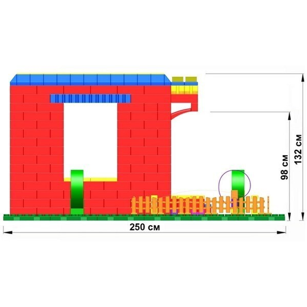 Большой конструктор LK Домик GB10 L на платформе 28х42, для детей 5-12 лет