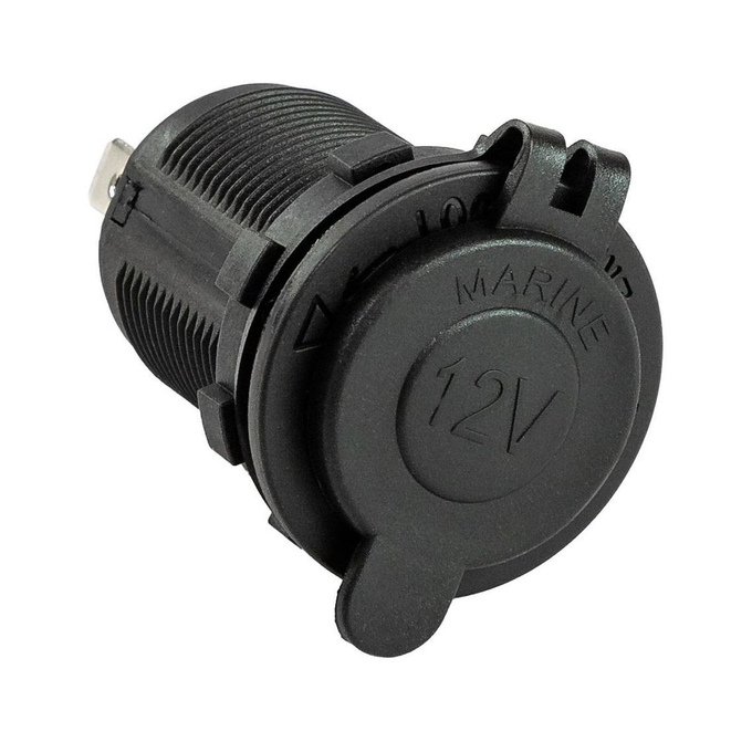 Разъем прикуривателя врезной, светодиодный, синий