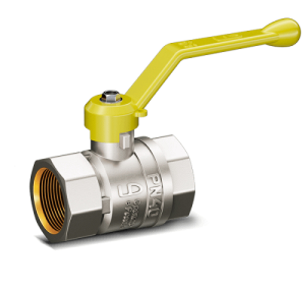 Кран шаровой латунный LD Pride 47.40.B-B.Р.GAS для газа, вн./вн. резьба, ручка-рычаг, 1 1/2"