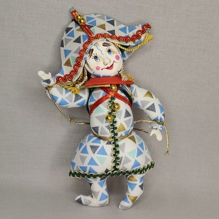 Ёлочная игрушка Арлекин в треуголке