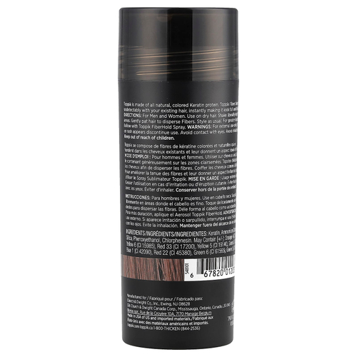 Toppik, Hair Building Fibers, волокна, оттенок коричневый, 27,5 г