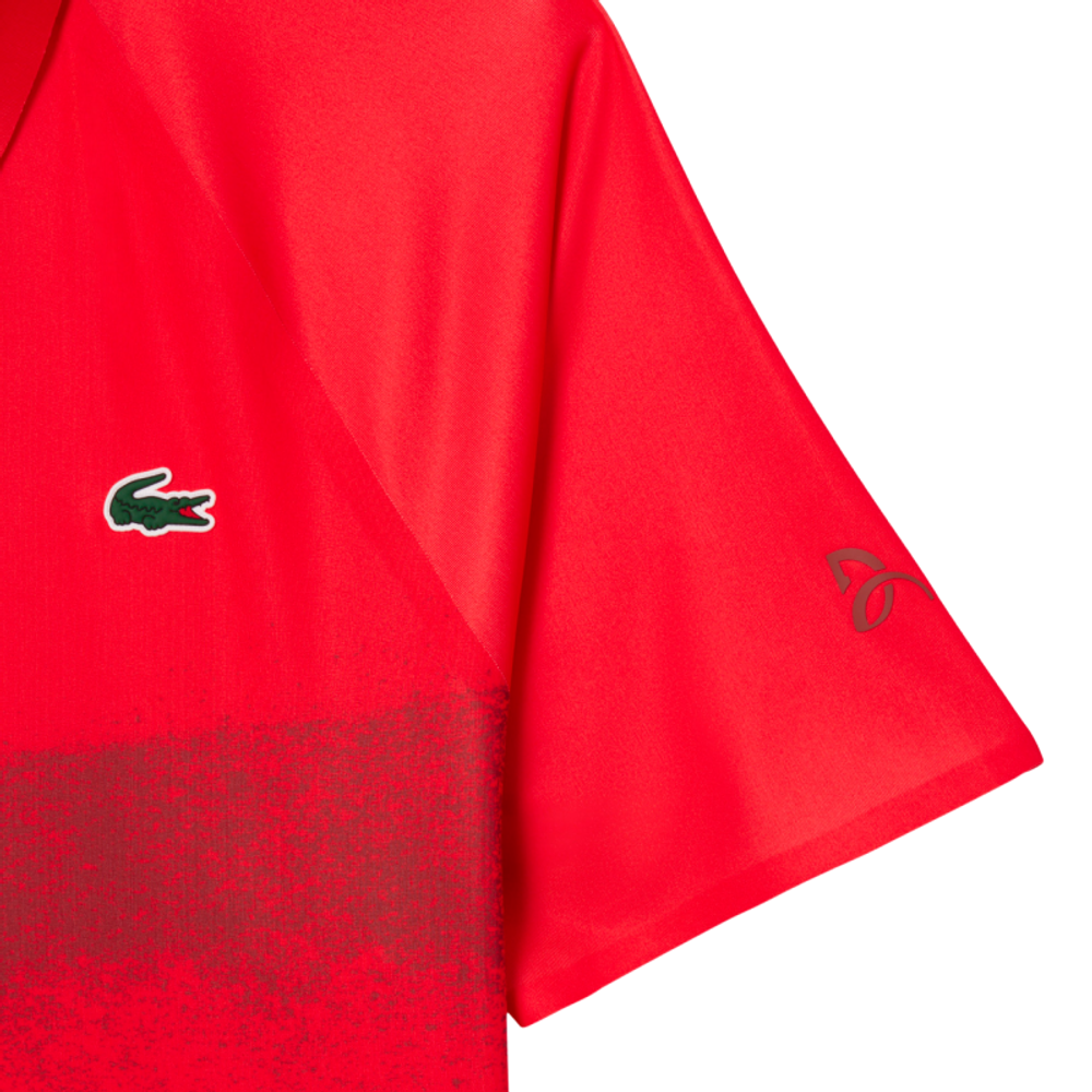 Мужское теннисное поло Lacoste Tennis x Novak Djokovic On Court - красный