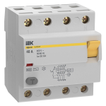 УЗО KARAT ВД3-63 4P 40А 30мА 6кА тип AC ИЭК (ВДТ) MDV20-4-040-030