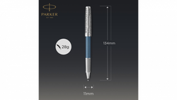 Ручка-роллер Parker Sonnet Premium Refresh BLUE CT, стержень: F, цвет чернил: black, в подарочной упаковке