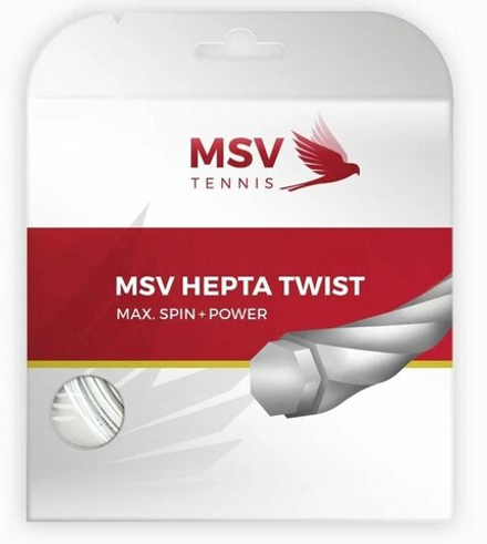 Струны для тенниса MSV HEPTA TWIS WHITE Сеты (1 натяжка) 12.2 м