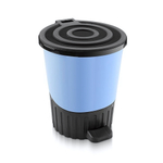 Мусорное ведро с педалью "Круги" 26 лт голубой