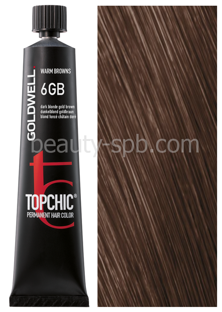 Goldwell Topchic 6GB темный золотисто-коричневый блондин 60 мл