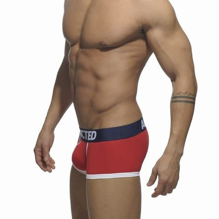 Мужские трусы боксеры красные с синей резинкой ADDICTED Basic Boxer Pop Red