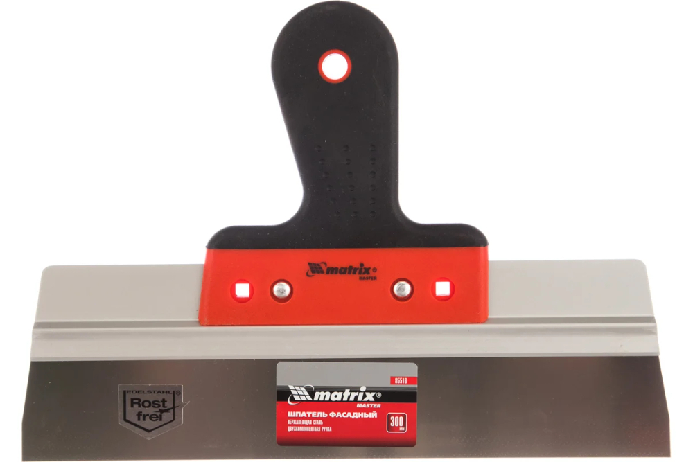 Шпатель фасадный из нержавеющей стали, 300 мм, 2-комп. ручка// Matrix (Матрикс)
