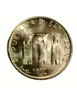 Монета Сан-Марино 500 лир (lire) 1972 год Женщина с младенцем